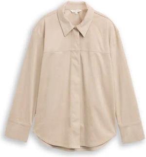 TOM TAILOR Damen Overshirt in Wildleder-Optik, grau, Uni, Gr. 36