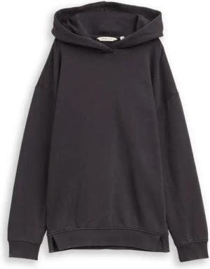 TOM TAILOR Mädchen Oversize Hoodie Sweatshirt mit Rückenprint, grau, Uni, Gr. 140