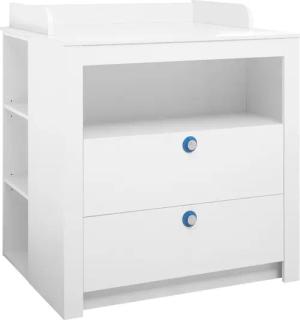 Begabino Kommode "Paula Wickelkommode", Weiß Kommode mit Aufsatz, Wickelkommode mit Schubkästen