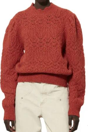 Etoile Isabel Marant - Galini Textured Knit Sweater - Größe 42 - orange