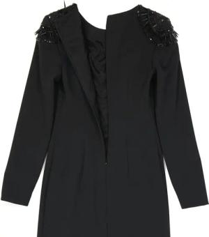 Alberta Ferretti - Knee-Length Wool Blend Dress - Größe 38 - schwarz