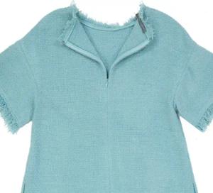 Alberta Ferretti - Fringe-Finish Cotton Mini Dress - Größe 40 - grün