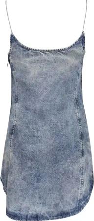 Diesel - Distressed Denim Texture Sleeveless Mini Dress - Größe XS - blau