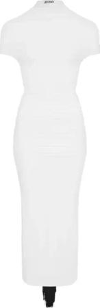 Jean Paul Gaultier - Fringed White Maxi Dress With Fabric - Größe 36 - weiß
