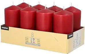 8 STARPAK Stumpenkerzen bordeaux