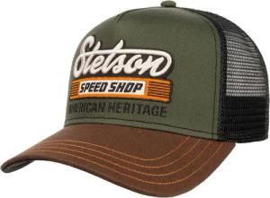 Stetson Cap - Trucker Cap Speed Shop - braun/grün