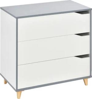 KOMFOTTEU Kommode Nachtkommode, mit 3 Schubladen,