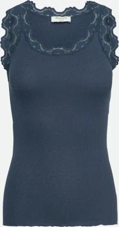 rosemunde Tanktop "Babette Silk Top", wunderschöner Vintage-Spitzenbesatz an Ausschnitt und Trägern