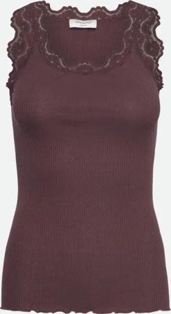 rosemunde Tanktop "Babette Silk Top", wunderschöner Vintage-Spitzenbesatz an Ausschnitt und Trägern