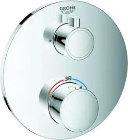 Grohe Fertigmontageset Grohtherm UP-Brausethermostat, m 1 Absperrventil, rd, chr