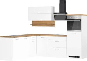 KOCHSTATION Winkelküche "KS-Milan", Stellbreite 250/220 cm, viel Stauraum, wahlweise mit E-Geräten