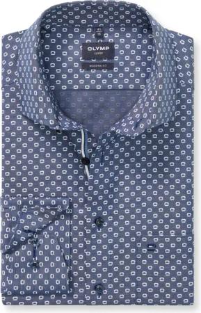 OLYMP Luxor, bügelfreies Business Hemd, modern fit, Blau, Kent, 43