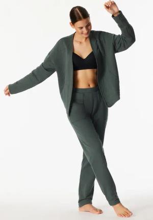 Jacke Jacquard Taschen dunkelgrün - Mix+Relax 38/40