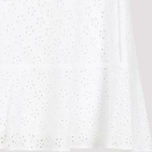 Kenzo - Broderie Anglaise White Cotton Mini Dress - Größe 36 - weiß