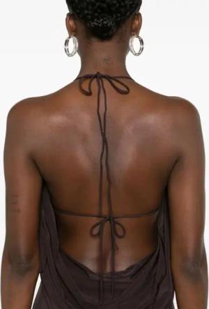 Magda Butrym - Brown Midi Dress - Größe 40 - schwarz
