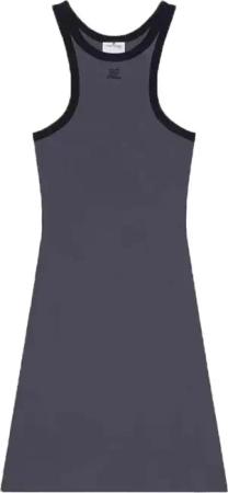 Courrèges - Contrast Scuba Mini Dress - Größe XS - schwarz