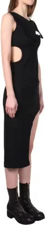 FENG CHEN WANG - Double Collar Dress - Größe M - schwarz