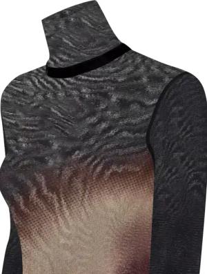 Jean Paul Gaultier - Turtleneck Maxi Dress With Pigalle Print - Größe XS - bunt