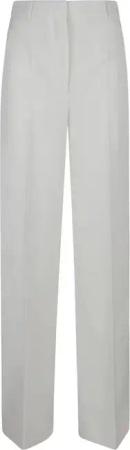 Stella McCartney - High-Waisted Cream White Wool Trousers - Größe 40 - beige