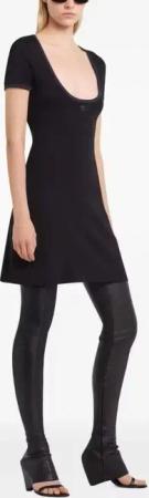 Courrèges - Fitted Mini Dress In Navy And Black - Größe S - schwarz