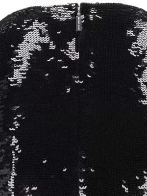Michael Kors - Black Fabric Mini Sequin Dress - Größe M - schwarz