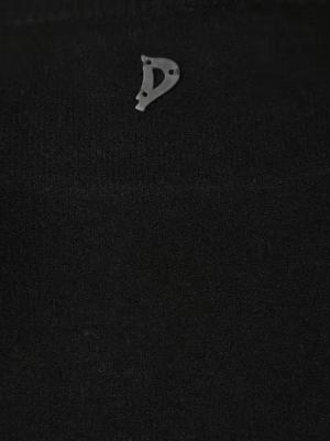 Dondup - Fitted Black Dress With High Neckline - Größe 42 - schwarz