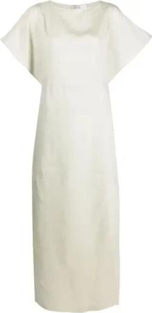 Eleventy - Maxi Dress In Lightweight Green Linen - Größe 46 - weiß