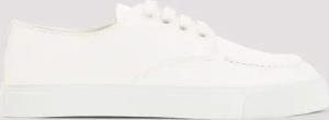 Prada Low-Top Sneaker - Low-Top Sneakers In Deer Leather - Gr. 8_5 - in Weiß - für Damen