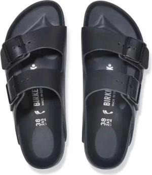 Birkenstock Sandalen - Two-Strap Black Sandals In Natural Leather - Gr. 36 (EU) - in Schwarz - für Damen
