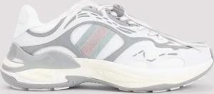 Gucci Low-Top Sneaker - Multicolour Leather And Mesh Sneakers - Gr. 9_5 - in Weiß - für Damen