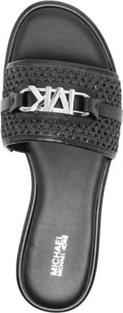 Michael Kors Slipper & Pantoletten - Woven Upper Mules With Metallic Accent - Gr. 6 - in Schwarz - für Damen