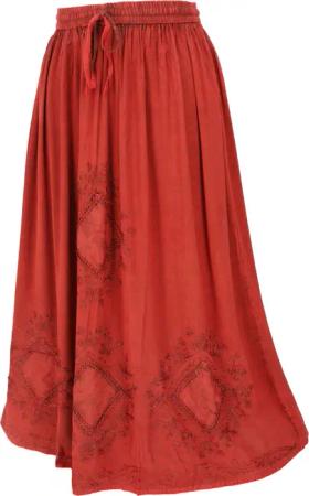 Guru-Shop Minirock Bestickter Boho Hippierock, indischer