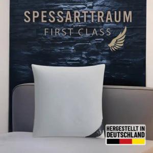 SPESSARTTRAUM Daunenkissen "FIRST CLASS", Füllung: 60% Daunen, 40%Federn, Bezug: 100% Baumwolle, (1 St.), hergestellt in Deutschland, allergikerfreundlich