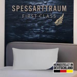 SPESSARTTRAUM Daunenkissen "FIRST CLASS", Füllung: 60% Daunen, 40%Federn, Bezug: 100% Baumwolle, (1 St.), hergestellt in Deutschland, allergikerfreundlich