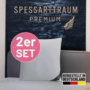 SPESSARTTRAUM Gänsefederkopfkissen "Premium", Füllung: 85% Gänsefedern, 15% Gänsedaunen, (2 St.), hergestellt in Deutschland, allergikerfreundlich, im Set günstiger