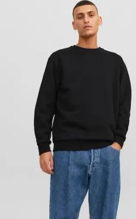 Jack & Jones Sweatshirt "JJEBRADLEY mit Rippbündchen für Alltag und Freizeit", mit Rippbündchen