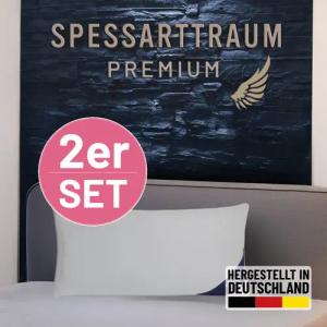 SPESSARTTRAUM Gänsefederkopfkissen "Premium", Füllung: 85% Gänsefedern, 15% Gänsedaunen, (2 St.), hergestellt in Deutschland, allergikerfreundlich, im Set günstiger
