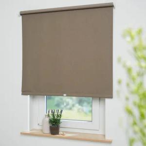 Liedeco Springrollo "Uni", verdunkelnd, Perlreflex-beschichtet, mit Bohren, freihängend, Rollo Hergestellt in Deutschland