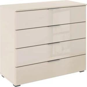 rauch Schubkastenkommode "Sideboard Schubladenkommode Schubladenkommode AGORDO mit Glasfront", (in zwei Griff-Farben, Breite 80 cm inkl. Soft-Close-Funktion), vier große und geräumige Schubladen mit viel Stauraum MADE IN GERMANY