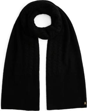 Tommy Hilfiger Schal "TH ELEVATED CHIC FLUFFY", aus Zopfstrick, ca. 190 x 35 cm, flauschig