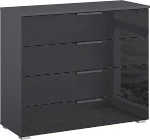 rauch Schubkastenkommode "Sideboard Kommode Schubkastenkommode KOLUNA mit Glasfront", (Breite 80 cm inkl. Soft-Close-Funktion), vier große und geräumige Schubladen mit viel Stauraum MADE IN GERMANY
