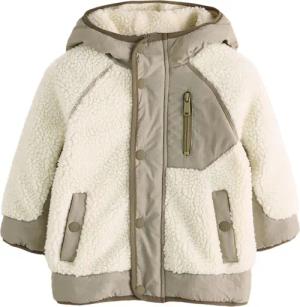Next Fleecejacke Borg-Jacke in Blockfarben (1-St)