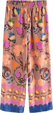 Next Dehnbund-Hose Satinhose mit weitem Beinschnitt