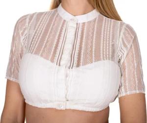 FUCHS Dirndlbluse Dirndlbluse Augusta natur-weiß (1-tlg)