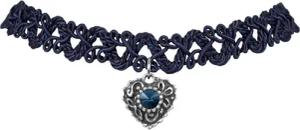 LUISIA® Collier Spitzen Kropfband "Malina" Herzanhänger