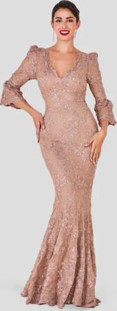 Goddiva Maxikleid Scalloped Lace Maxi Dress