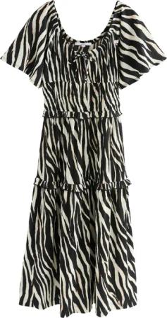 Next Midikleid Kurzarm-Midikleid mit Bindeband vorne