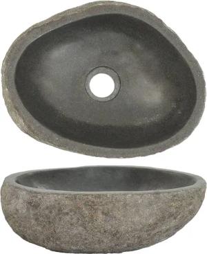 DOTMALL Waschbecken Waschbecken Flussstein Oval (29-38)x(24-31)