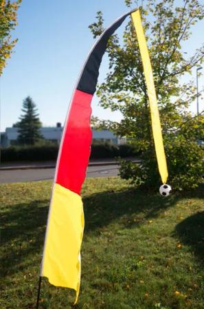BURI Fahne Teleskop-Fahne Deutschland 230cm Windfahne