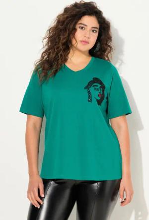 Ulla Popken T-Shirt T-Shirt Stickerei Classic